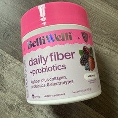 Belli Welli Daily Fiber Powder w/ Collagen Probiotics Electrolytes Wild Berry