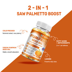 3 Packs Pumpkin Seed Oil Saw Palmetto Softgels – Natural Prostate Support