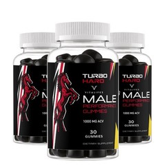 (3 Pack) Turbo Hard Gummy Advanced Male Support Supplement TurboHard 30 Gummies