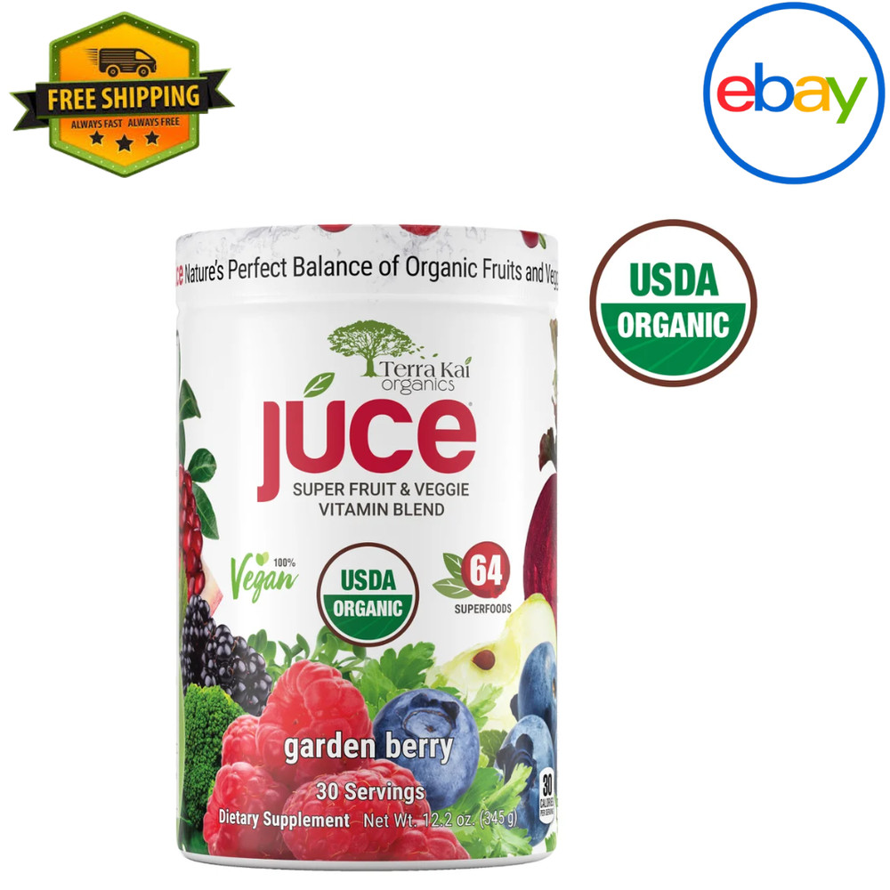 Terra Kai USDA Organic Juce Super Fruit & Veggie Powder, 12.2 Oz FREE