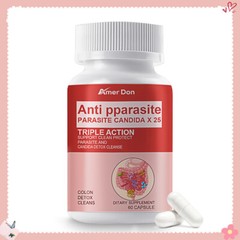 Candida Cleanse 60 Caps – parasite detox clean, Natural Herbs for Intestinal