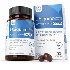 Ubiquinol CoQ10 600mg with PQQ, Vitamin E & Plant Sterols – High Absorption F…