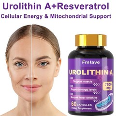 Urolithin A 500mg Healthy Aging Antioxidants Mitochondrial Mitophagy Support 60C
