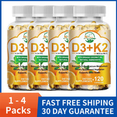 Vitamin D3 10,000IU and K2 MK-7 250mcg – 120 Capsules – Immune Support Wellness