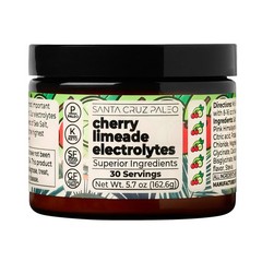 Santa Cruz Paleo Electrolyte Powder Cherry Limeade Sugar Hydration Drink Mix