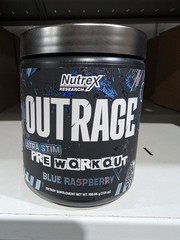 Nutrex Outrage Extreme Pre-Workout Blue Raspberry 30 Serv FREE SHIPPING EXP 1/29
