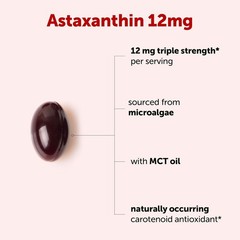 Gluten Free Astaxanthin 12mg Softgels, 4 Supply