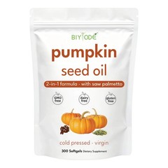 Pumpkin Seed Oil with Saw Palmetto 300 Softgels | Cold Pressed, organic Virgi…