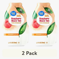(2 pack) Great Value Raspberry Black Tea Drink Enhancer, 3.11 fl oz-free ship
