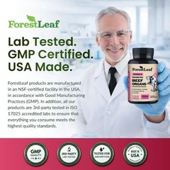 ForestLeaf Beef Organ Supplement for Women Grass Fed Complex 1200mg Women’s 120c