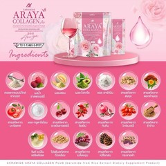 6X Ceramide Araya Collagen Plus Diet Supplements for Women Skincare 15 Sachets