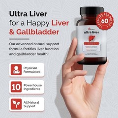 UpWellness 2x Ultra Liver Supplement Liver Health and Gallbladder Support sealed