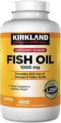 Kirkland Signature Fish Oil 1000 mg., 400 Softgels EXP 08/2027
