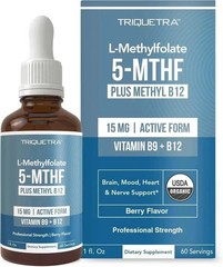 L-Methylfolate 5-MTHF Plus Methyl B12 15 MG Active Formula B9 NEW!+++-
