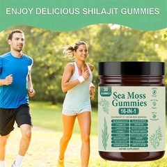 16 in 1 Organic Sea Moss Gummy Irishmoss Extract 6000Mg Green Apple Flavor