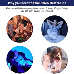 Melatonin 50mg – Improve Sleeping, Fall Asleep Faster, Extend Sleep Time 60pcs