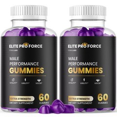 (2 Pack) Elite Pro Force Gummy Male Support Supplement EliteProForce 120 Gummies