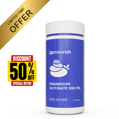Magnesium Glycinate 500mg 240 Capsules for Calm, Stress, Sleep, Leg Cramp, Heart