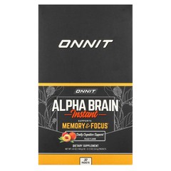 2 X Onnit, Alpha BRAIN� Instant, Peach, 30 Packets, 0.13 oz (3.6 g) Each