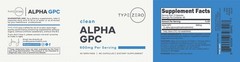 Type Zero Alpha GPC 600mg Per Serving, 90 Vegetarian Capsules – Non-GMO