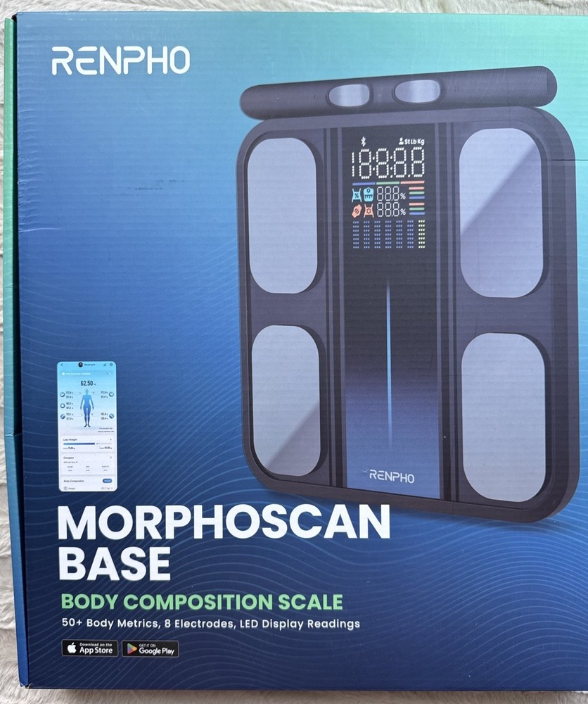 Renpho Morphoscan Smart Body Scale works with App Full Body Analysis Open Box