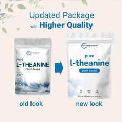 Pure L-Theanine Powder, 100 Grams (1 Year Supply), 3.53 Ounce (Pack of 1)