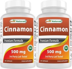 2 Pack Best Naturals Cinnamon 500 mg 250 Capsules