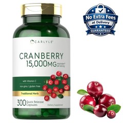 Extracto Concentrado de Arándano Rojo 15000mg 300 Cápsulas con Vitamina C