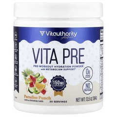 2 X Vitauthority, Active, Vita Pre, Pre-Workout Hydration Powder, Pa-Worldwide