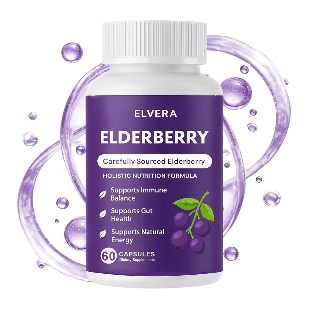 Elvera Elderberry Gut Support Complex – pure Black Elderberry Soft Capsules