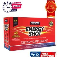 Kirkland Signature Energy Shot, 48 Bottles, 2 Ounces Each, 2 Flavor Variety Pack