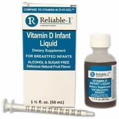 Reliable-1 Vitamin D Breastfed Infant Liquid Dietary Supplement Sugar Free 50mL