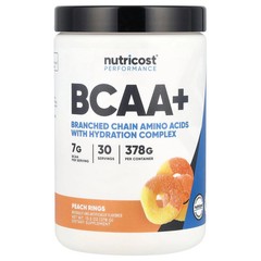 2 X Nutricost, Performance, BCAA+, Peach Rings, 13.5 oz (378 g)