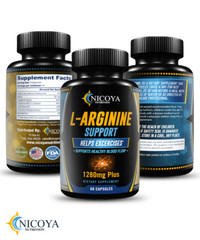L-Arginine, Nitric Oxide Pre Workout Booster Muscle Building & Energy Supplement