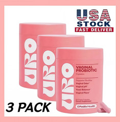 3Packs URO O Positiv Vaginal Probiotics for Women pH Balance w/ Prebiotic 180 ct