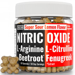 Shizam Beets Fenugreek Super Nitric Oxide Gummies W L-Arginine L-Citrulline