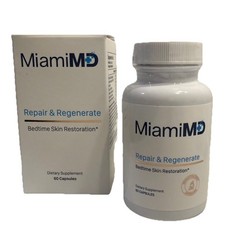 MiamiMD Repair Regenerate Bedtime Skin Restoration 60 capsules Supplement New