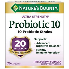 Nature’s Bounty Ultra Strength Probiotic 10 Capsules 70 Ct Digestive