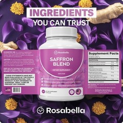 Rosabella [88mg] Supplement Saffron for Mental Clarity, Digestion, Positive Mood