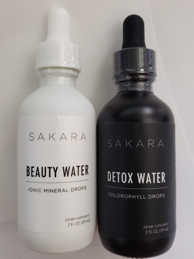 Sakara Beauty + Detox Water Drops Duo – 2 X 2 fl oz IonicMinerals & Chlorophyll