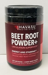 Havasu Nutrition Beet Root Powder+, Cherry Berry Flavor 11.5 Oz BB 5/26 U42B