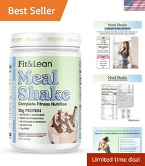 High-Fiber Meal Replacement Shake – All Natural Chocolate with Probiotics, 16oz