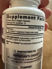 (3-Pack) Physician’s Choice Magnesium Bisglycinate Chelate 133mg – 30 Capsules