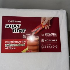 Bellway Super Fiber Supplement Sugar Free Psyllium Husk Powder 10 Travel Packets