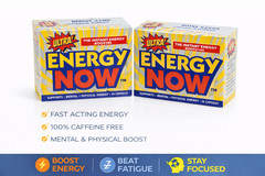 Ultra Energy Now Capsules 24ct (2 Pack) Instant Energy Booster Caffeine Free