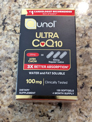 Qunol Ultra CoQ10 100mg Dietary Supplement 120 Softgels exp: 12/2028