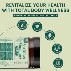 16 in 1 Organic Sea Moss Gummy Irishmoss Extract 6000Mg Green Apple Flavor