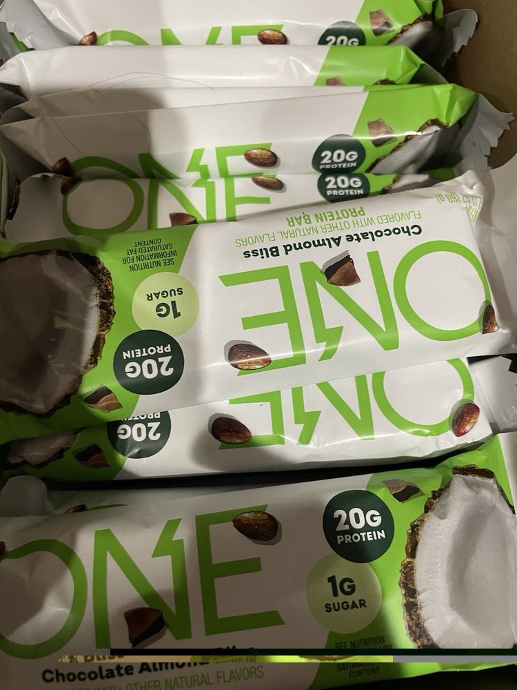 One Bar Chocolate Almond [ 100 Ct ] Protein Bars Lot Free Shipping!