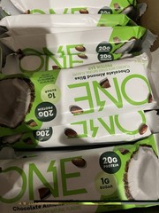 One Bar Chocolate Almond [ 100 Ct ] Protein Bars Lot Free Shipping!