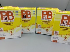 Lot 4 – PB Fit Peanut Butter Banana Energy Bars 11g Protein, NonGMO & Glut-Free